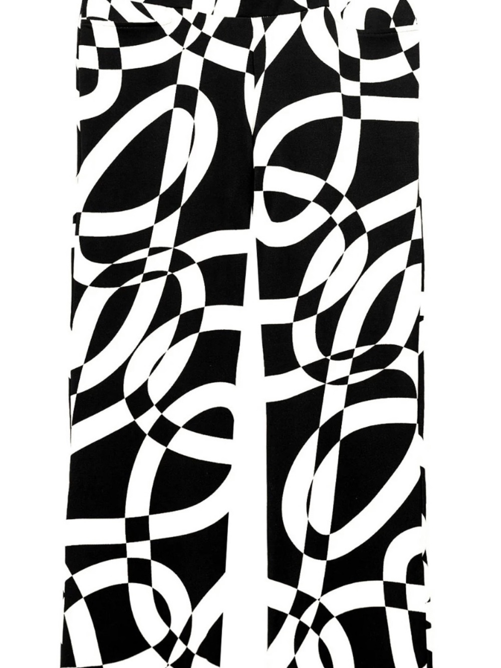 NWT Lesley Evers Audrey Pant Ribbon Black & White Geometric Size XXL